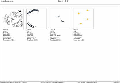 Machine Embroidery, Halloween, Purranormal Cativity, funny Cat, PES, dst, xxx, hus and more