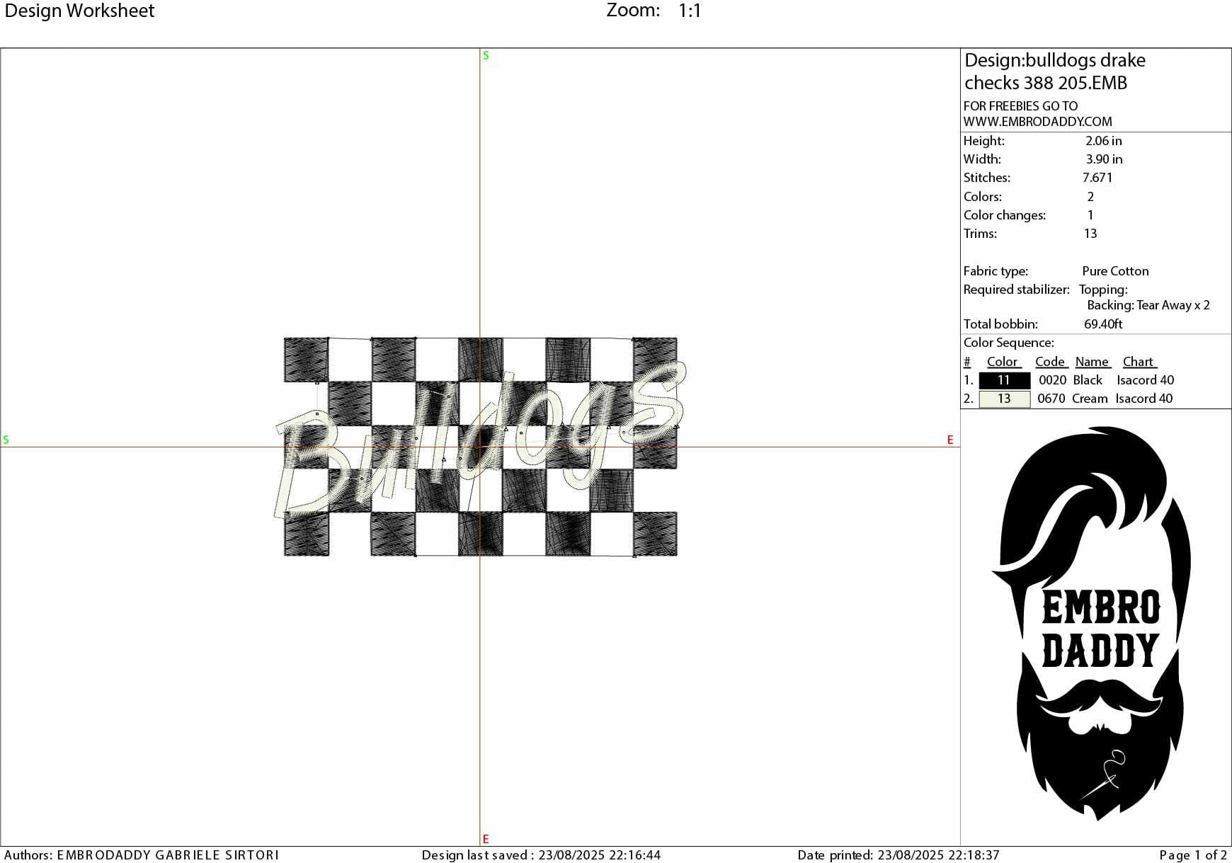 Machine Embroidery files, bulldogs, PES, xxx, hus & more, fan embroidery files