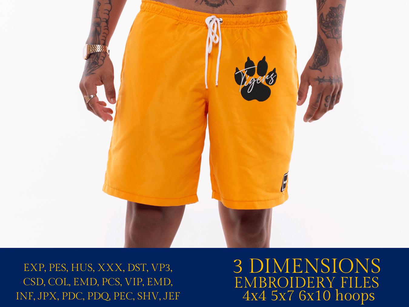 Machine Embroidery files, Tigers, paw, PES, xxx, dst, hus & more, fan embroidery files