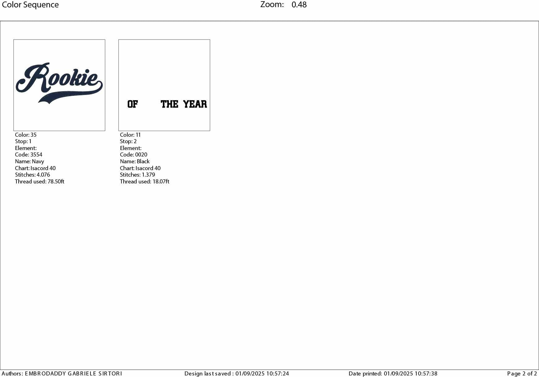 Machine Embroidery files, Baseball Style Swoosh Word "Rookie" with "of the Year" in Block Type, 1st Birthdays, DST, PES, xxx, hus & more