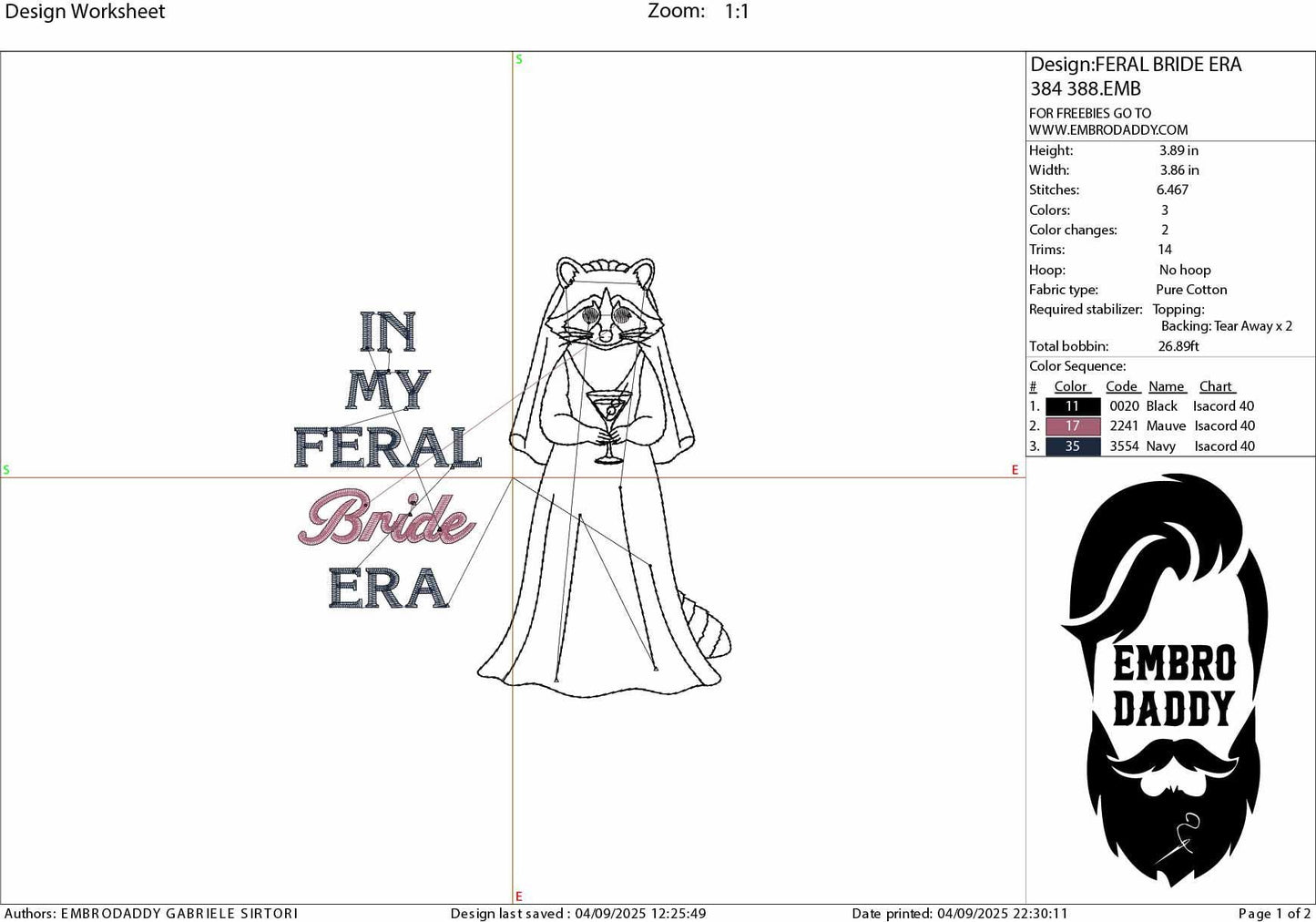 Machine Embroidery files, Raccoon Bride Bachelorette, Humorous Bridal Party, Sarcastic Raccoon, Snarky, PES, DST, xxx, hus & more