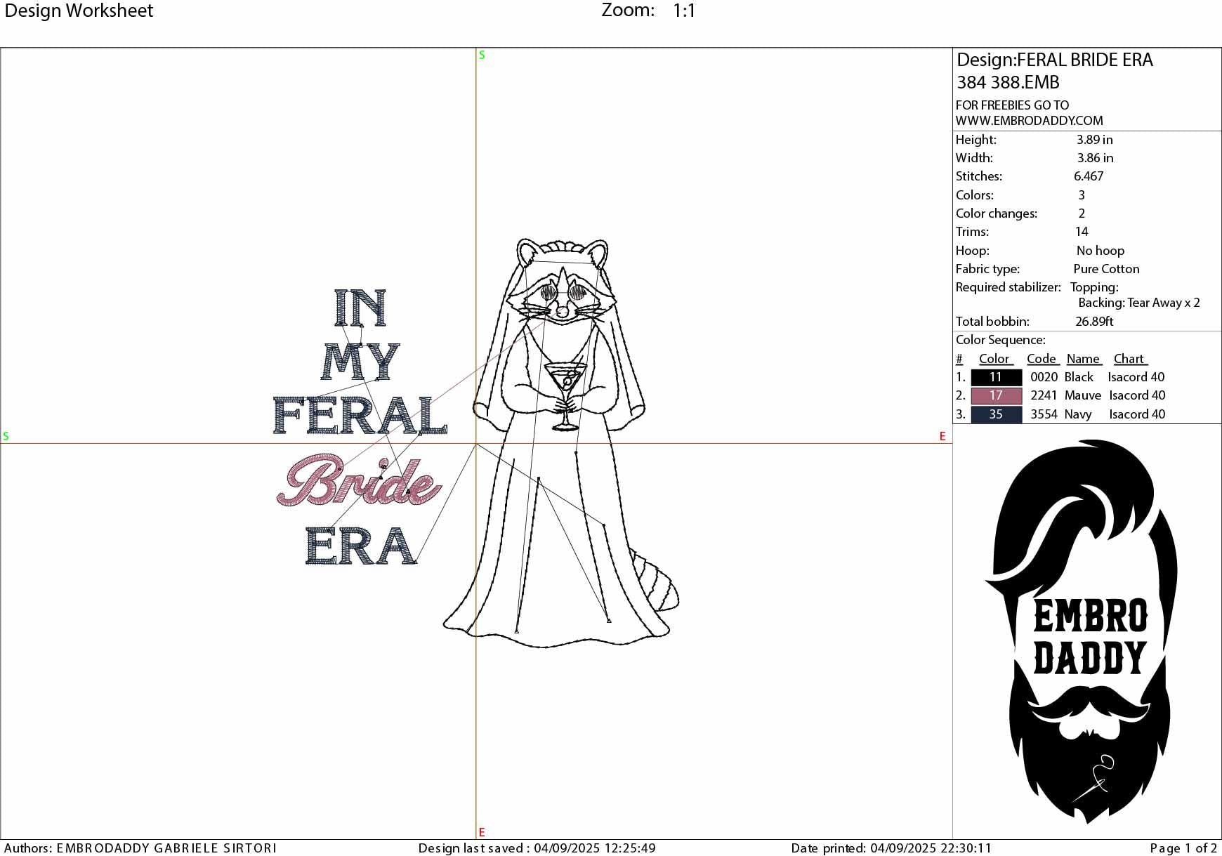 Machine Embroidery files, Raccoon Bride Bachelorette, Humorous Bridal Party, Sarcastic Raccoon, Snarky, PES, DST, xxx, hus & more