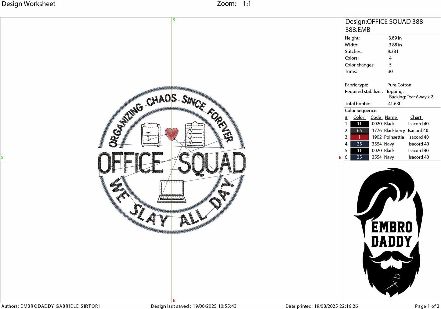 Machine Embroidery files, Office Squad, Teacher, Secretary, Coworker, Admin Squad, School Secretary PES, DST, xxx, hus and more