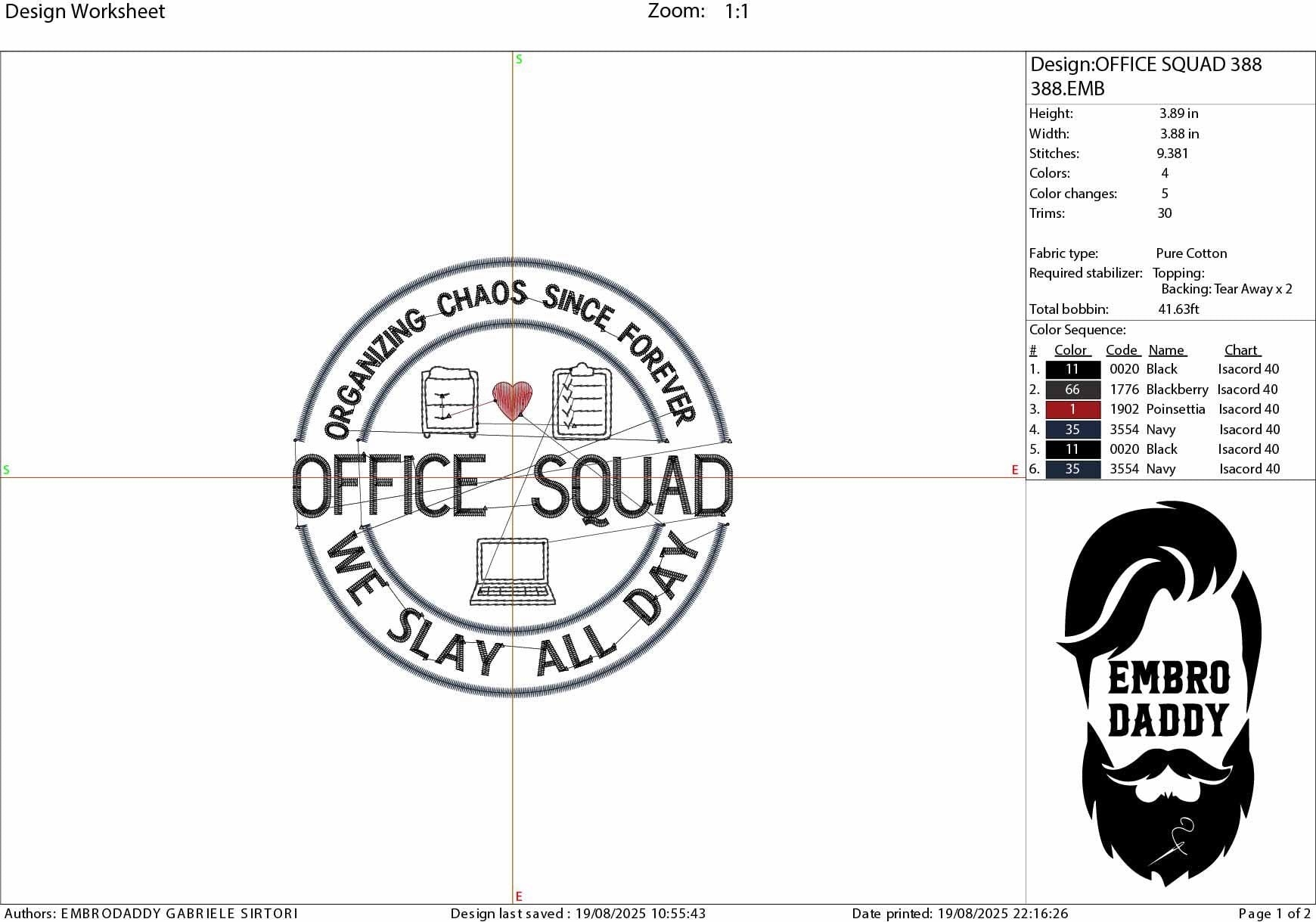 Machine Embroidery files, Office Squad, Teacher, Secretary, Coworker, Admin Squad, School Secretary PES, DST, xxx, hus and more