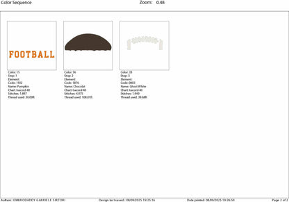 Machine Embroidery files, football, football gift idea, PES, dst, xxx, hus & more