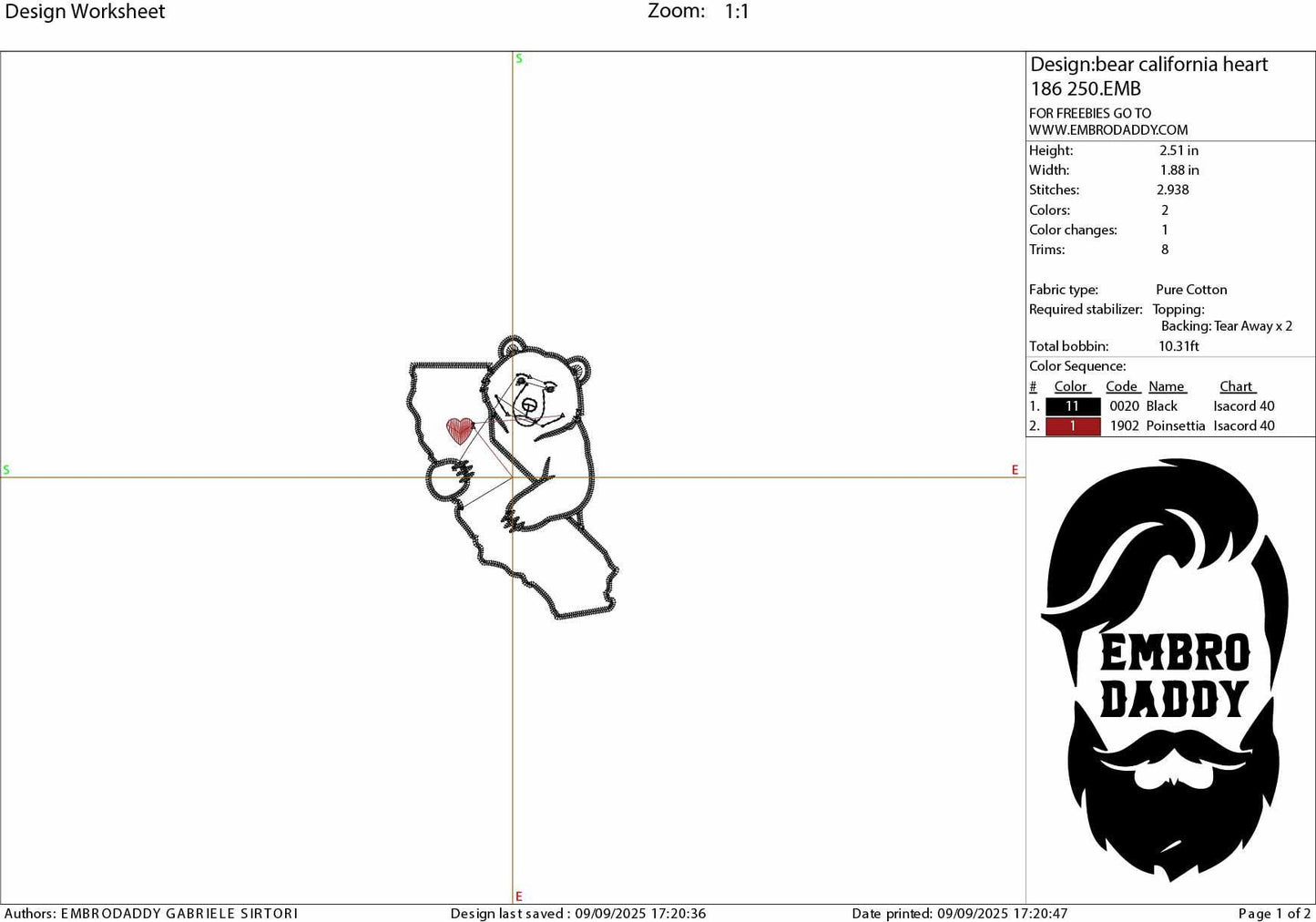 Machine Embroidery files, California, heart, Bear, love, DST, PES, xxx hus & more