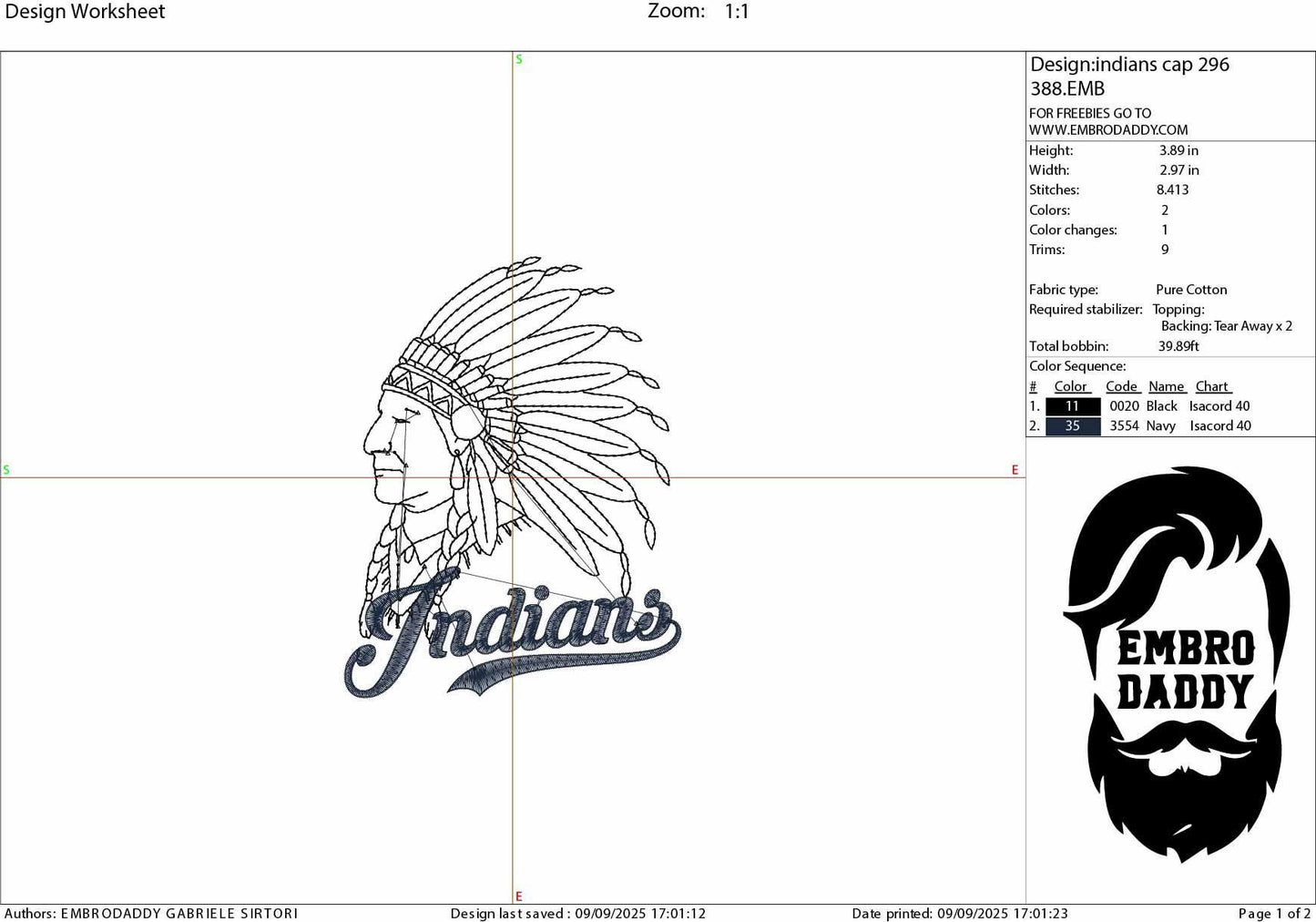 Machine Embroidery files, Indians, Mascot, sport, PES, dst, xxx, hus & more,