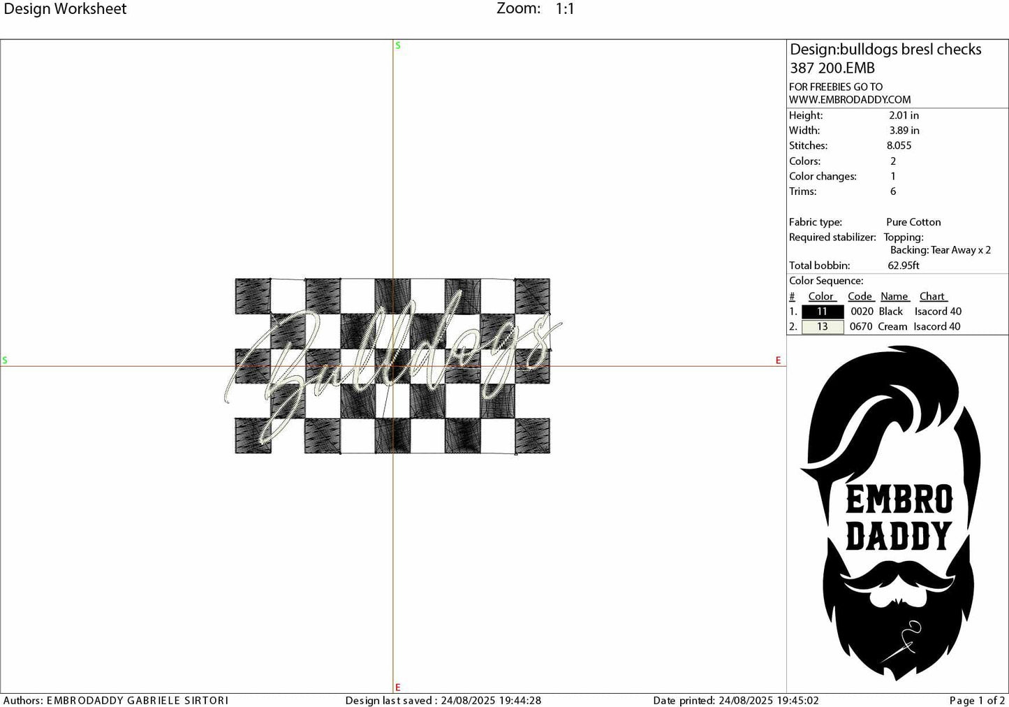 Machine Embroidery files, bulldogs, PES, xxx, hus & more, fan embroidery files