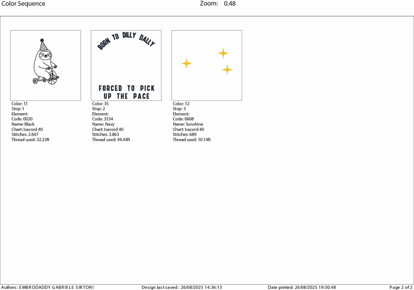 Machine Embroidery files, Born To Dilly Dally Forced To Pick Up The Pace, Cute, Trendy, Funny, Self Love, Sloth PES, dst, xxx, hus & more