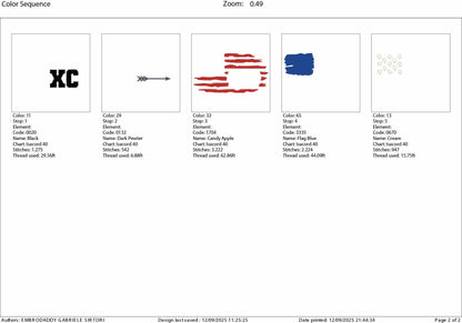 Machine Embroidery files, USA cross country, Usa XC, PES, xxx, hus & more, fan embroidery files