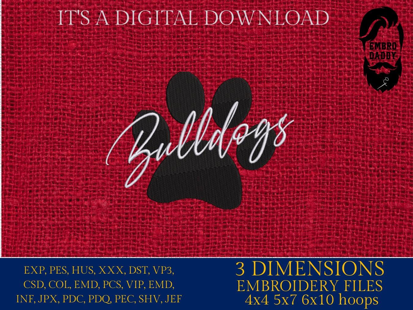 Machine Embroidery files, bulldogs, PES, xxx, hus & more, fan embroidery files