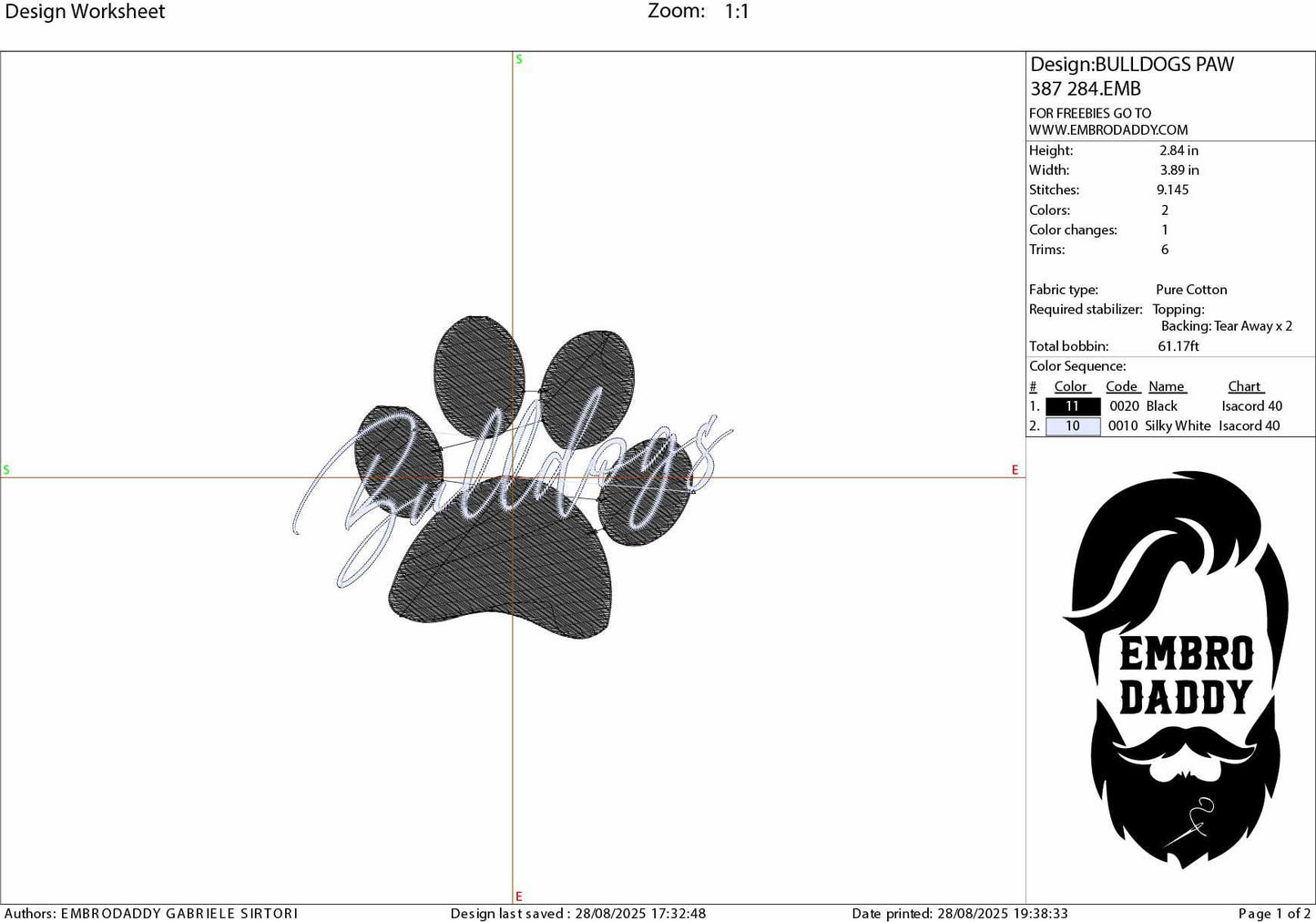 Machine Embroidery files, bulldogs, PES, xxx, hus & more, fan embroidery files