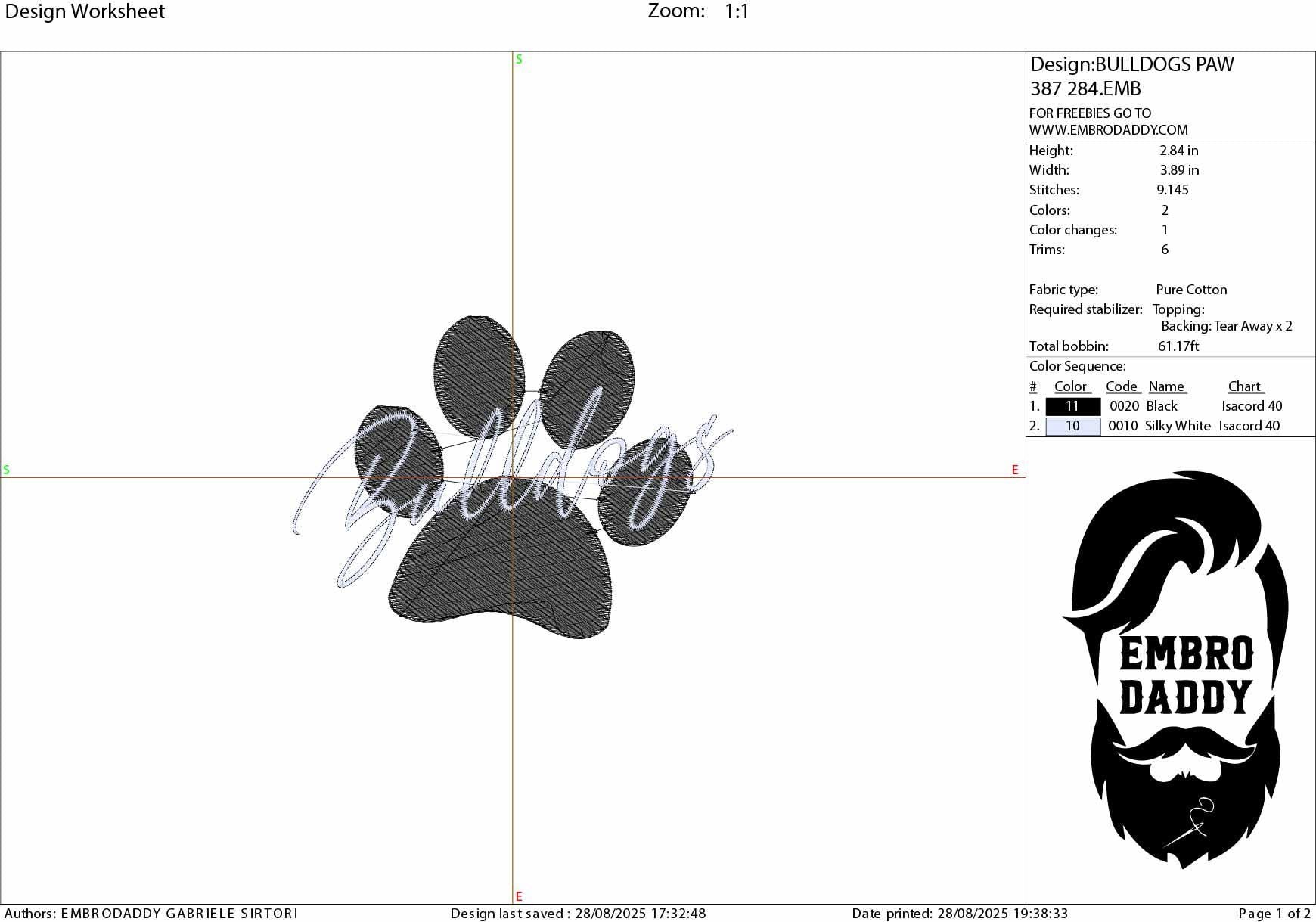 Machine Embroidery files, bulldogs, PES, xxx, hus & more, fan embroidery files