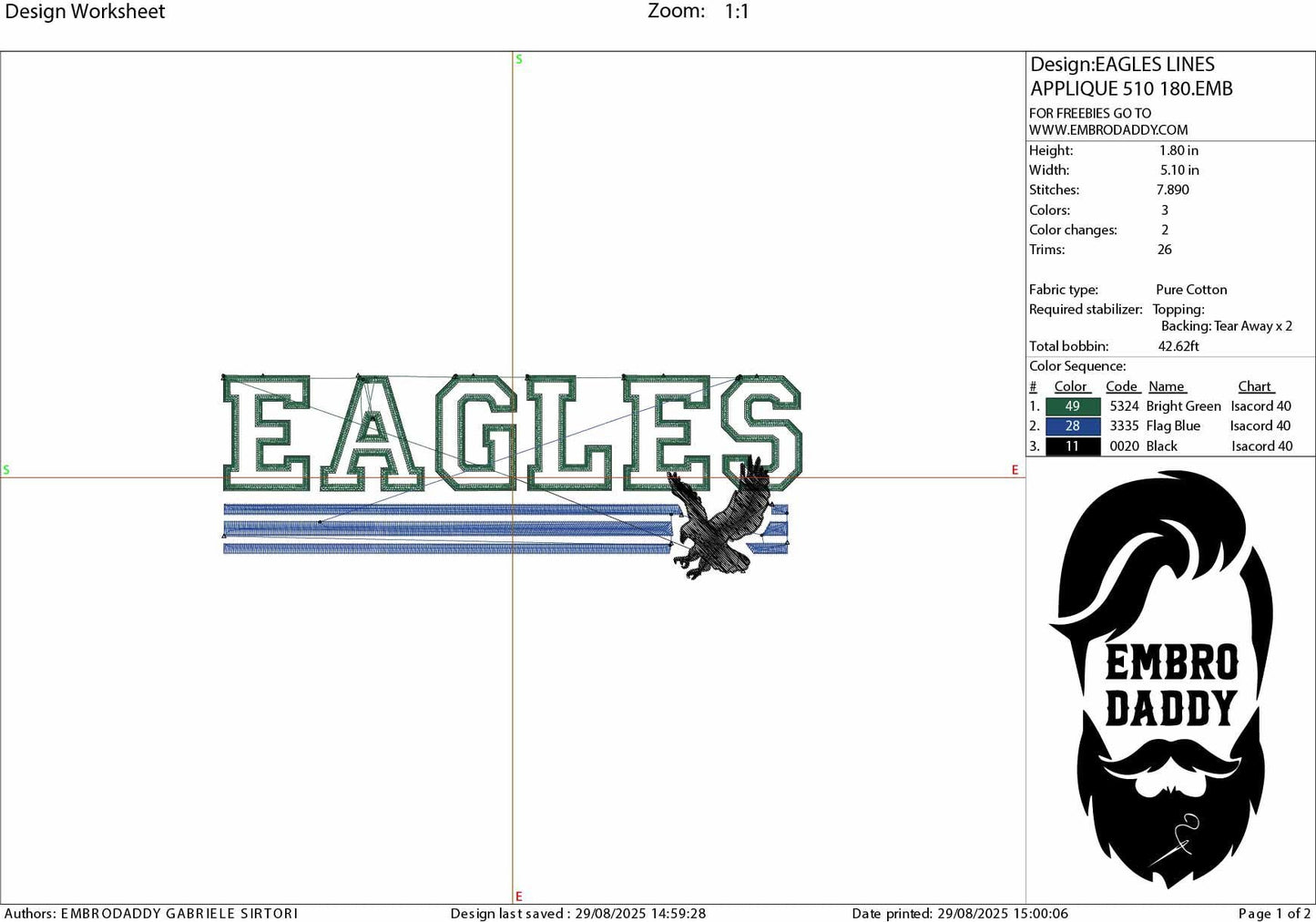 Machine Embroidery files, eagles appliqué, sport, PES, xxx, hus & more, fan embroidery files