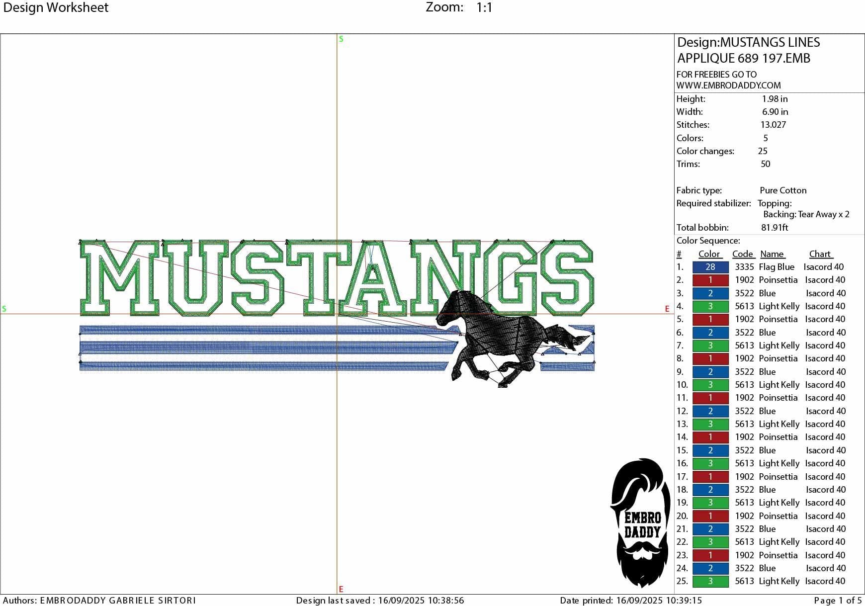 Machine Embroidery files, Mustangs appliqué, sport, PES, xxx, hus & more, fan embroidery files