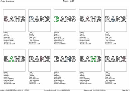 Machine Embroidery files, RAMS appliqué, sport, PES, xxx, hus & more, fan embroidery files