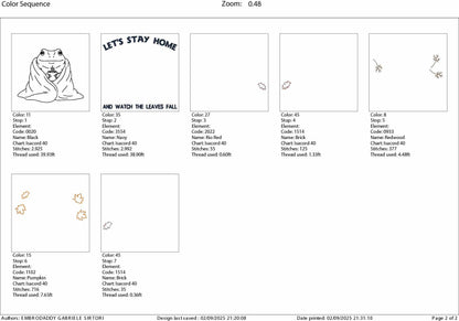 Machine Embroidery files, let's stay home, Cozy Fall toad, Funny Autumn Animal, Sweater Weather, Cute frog, PES, DST, xxx, hus & more