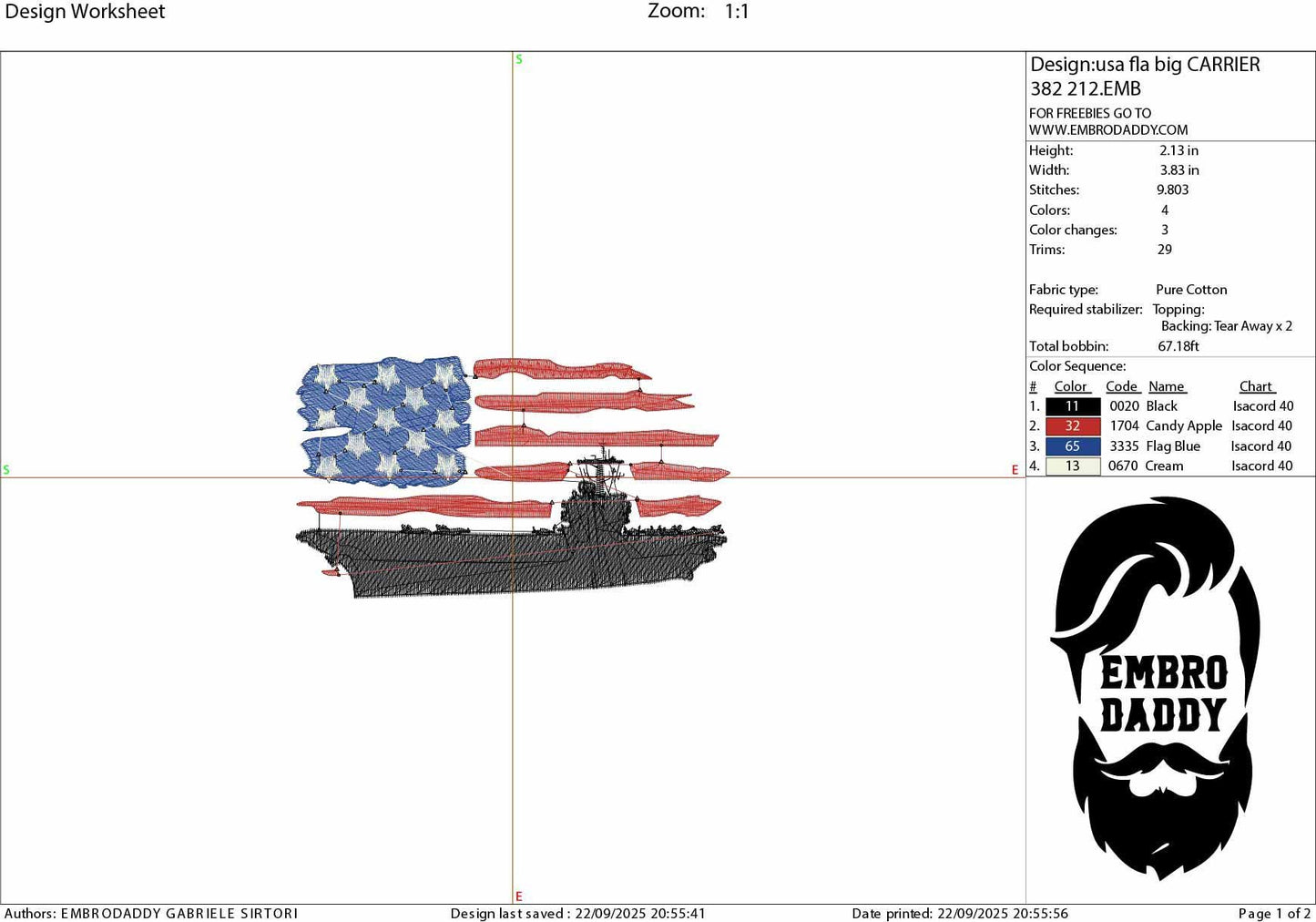 Machine Embroidery files, USA flag, Aircraft Carrier, PES, xxx, dst, hus & more