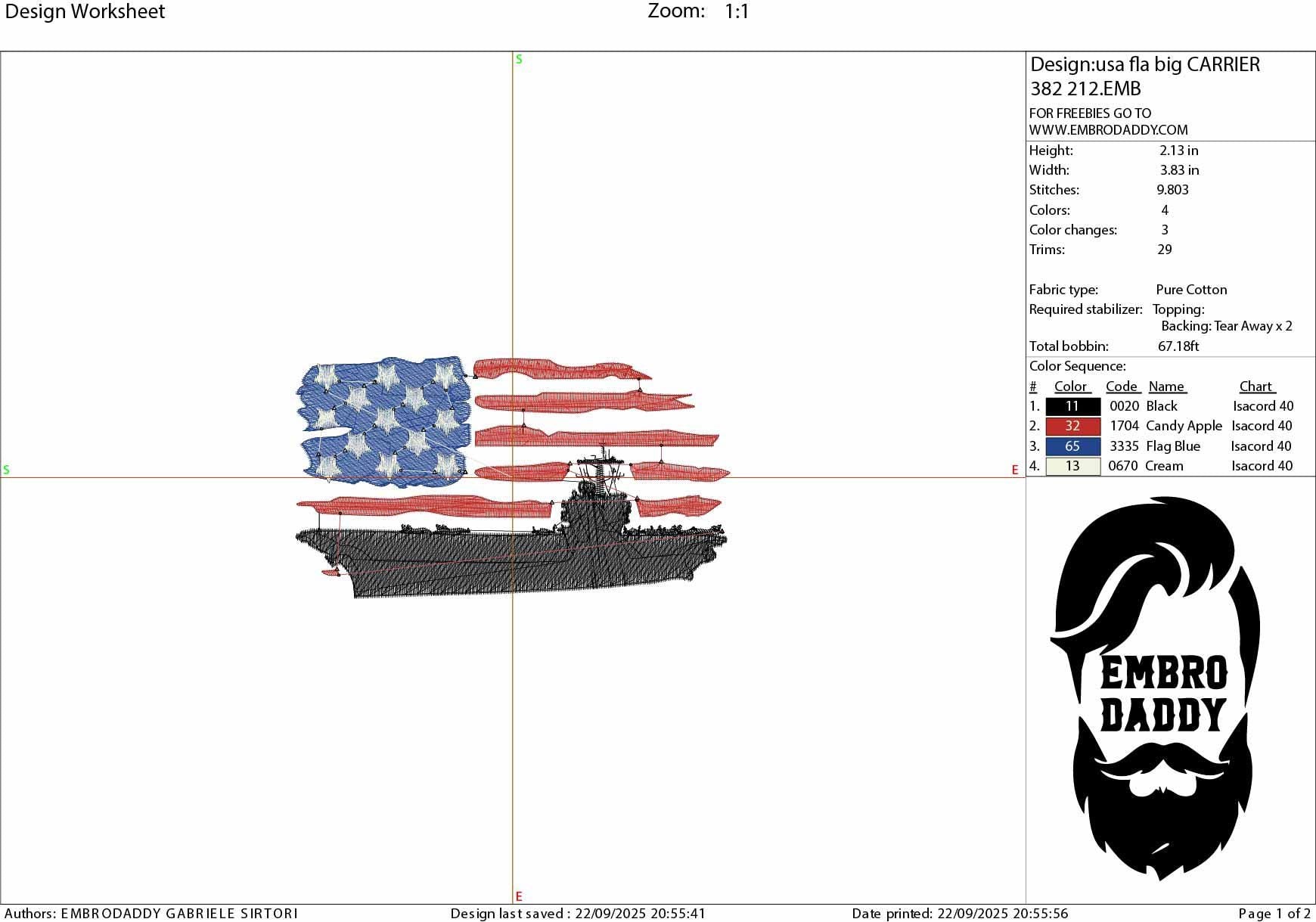 Machine Embroidery files, USA flag, Aircraft Carrier, PES, xxx, dst, hus & more