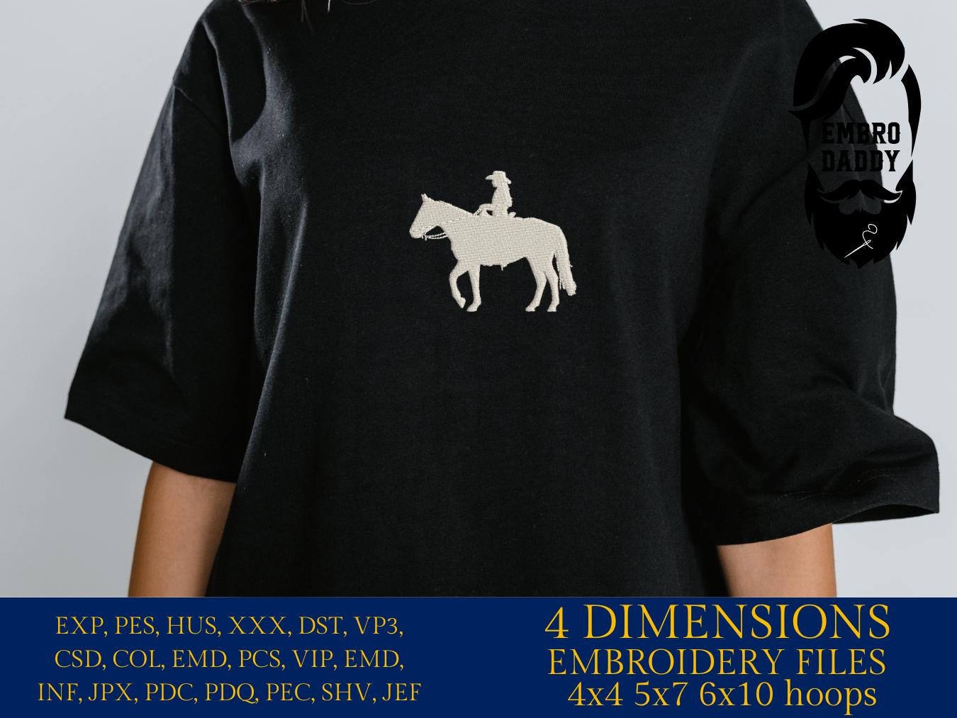 Machine Embroidery files, Quarter Horse, Western Horse, Horse and rider, Western saddle, American Cowgirl riding horse, PES, xxx, hus & more