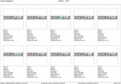 Machine Embroidery files, bengals appliqué, sport, PES, xxx, hus & more, fan embroidery files