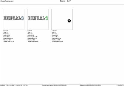 Machine Embroidery files, bengals appliqué, sport, PES, xxx, hus & more, fan embroidery files