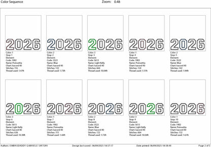 Machine Embroidery files, Senior class of 2026 applique, PES, DST, xxx, hus & more