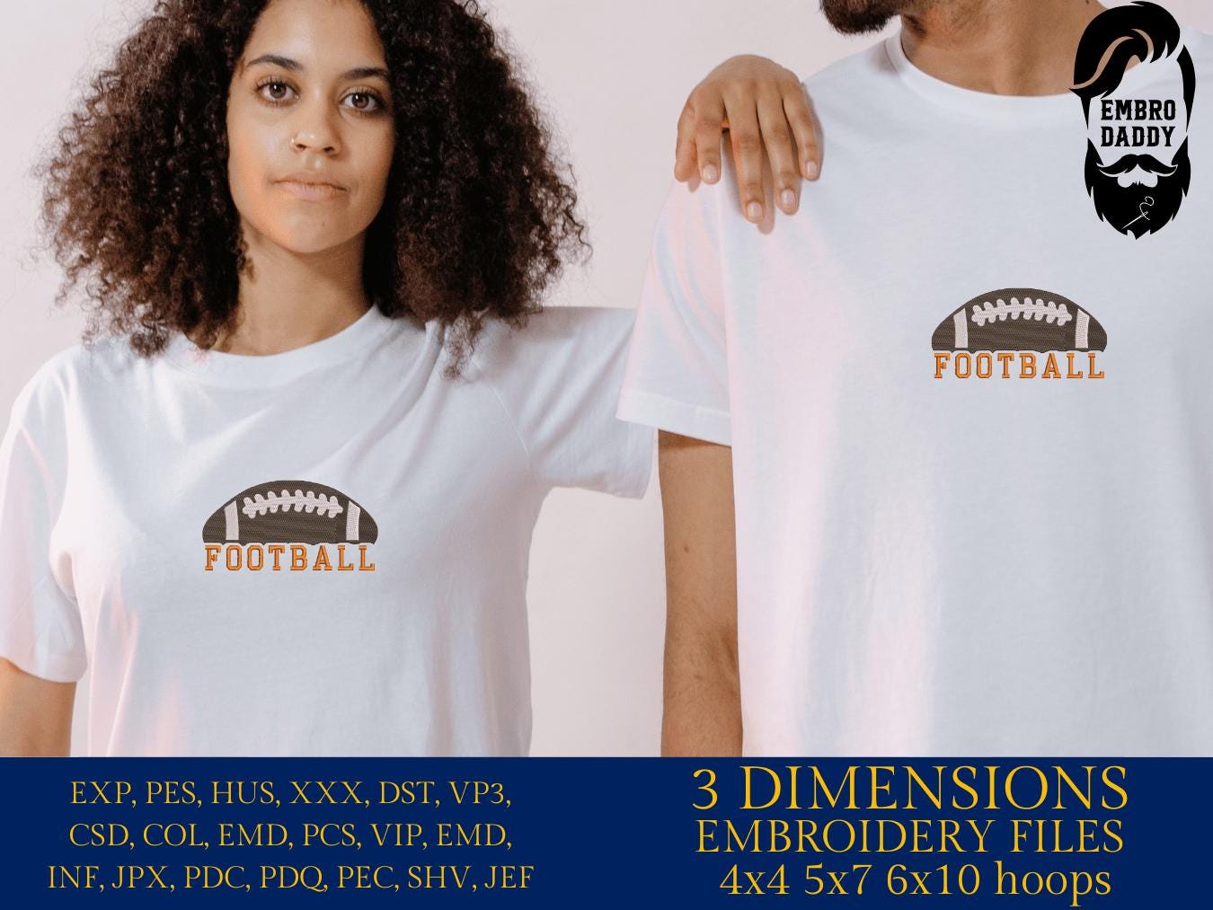 Machine Embroidery files, football, football gift idea, PES, dst, xxx, hus & more