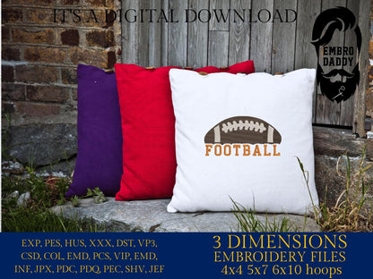 Machine Embroidery files, football, football gift idea, PES, dst, xxx, hus & more
