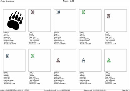 Machine Embroidery files, Bears, mascot, jersey, appliqué, sport, PES, xxx, hus & more, fan embroidery files