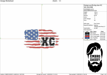 Machine Embroidery files, USA cross country, Usa XC, PES, xxx, hus & more, fan embroidery files