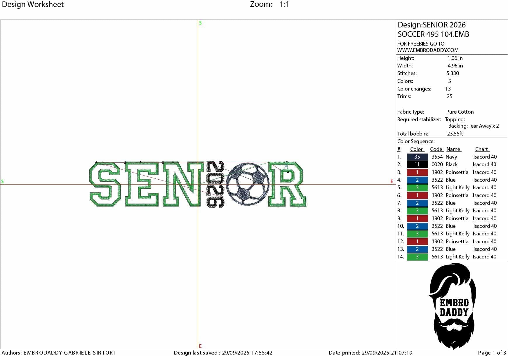 Machine Embroidery files, Grad Year 2026 and Soccer Ball appliqué, sport, PES, xxx, hus & more