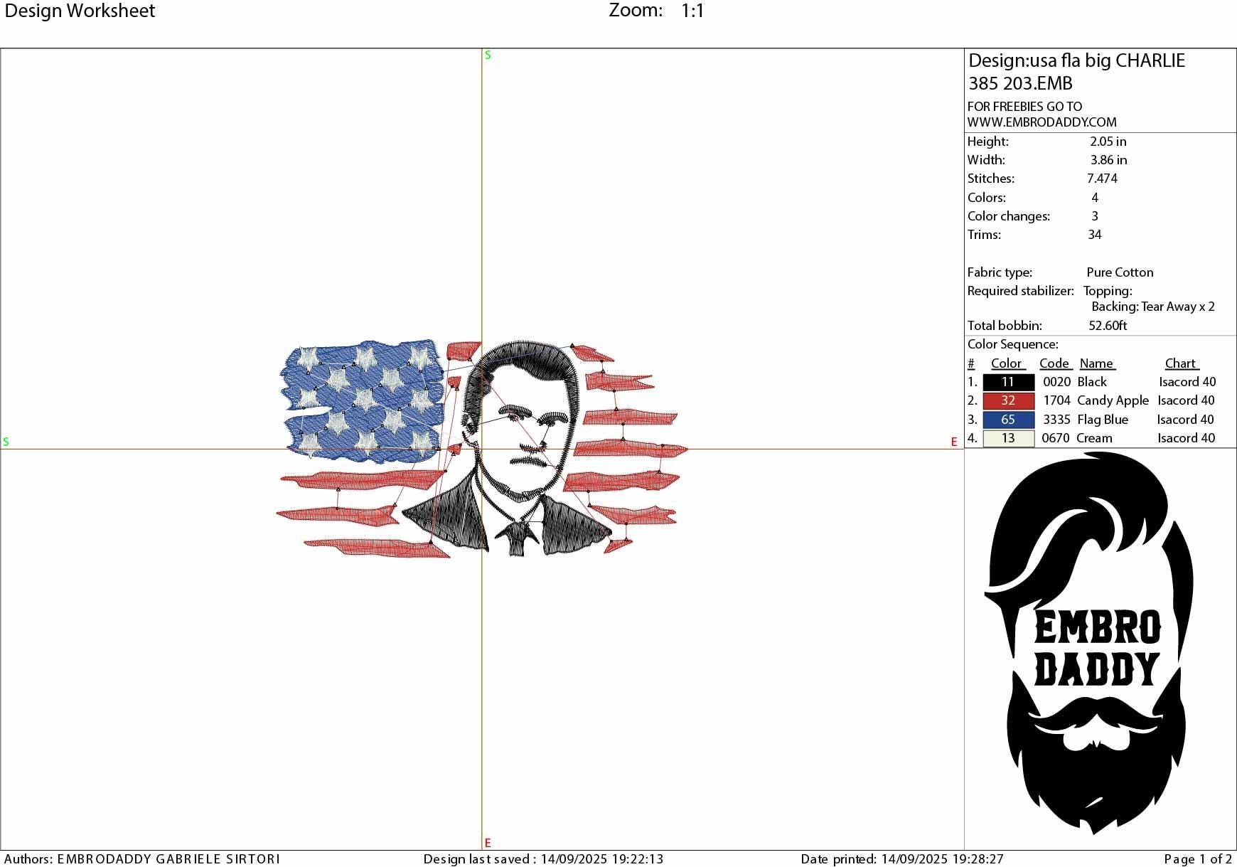 Machine Embroidery files, USA flag, RIP Charlie Kirk, Memorial, Republican, Tribute Design , PES, xxx, dst, hus & more