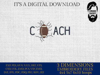 Machine Embroidery files, coach, football, sport, PES, xxx, hus & more, fan embroidery files