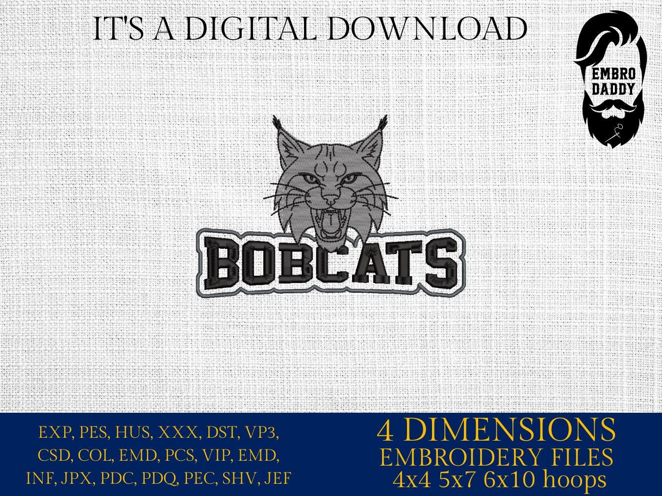 Machine Embroidery files, bobcats, PES, xxx, hus & more, fan embroidery files
