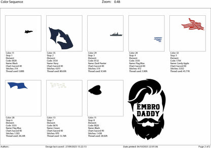 Machine Embroidery files, USA flag, USA, American, United States, PES, xxx, hus & more