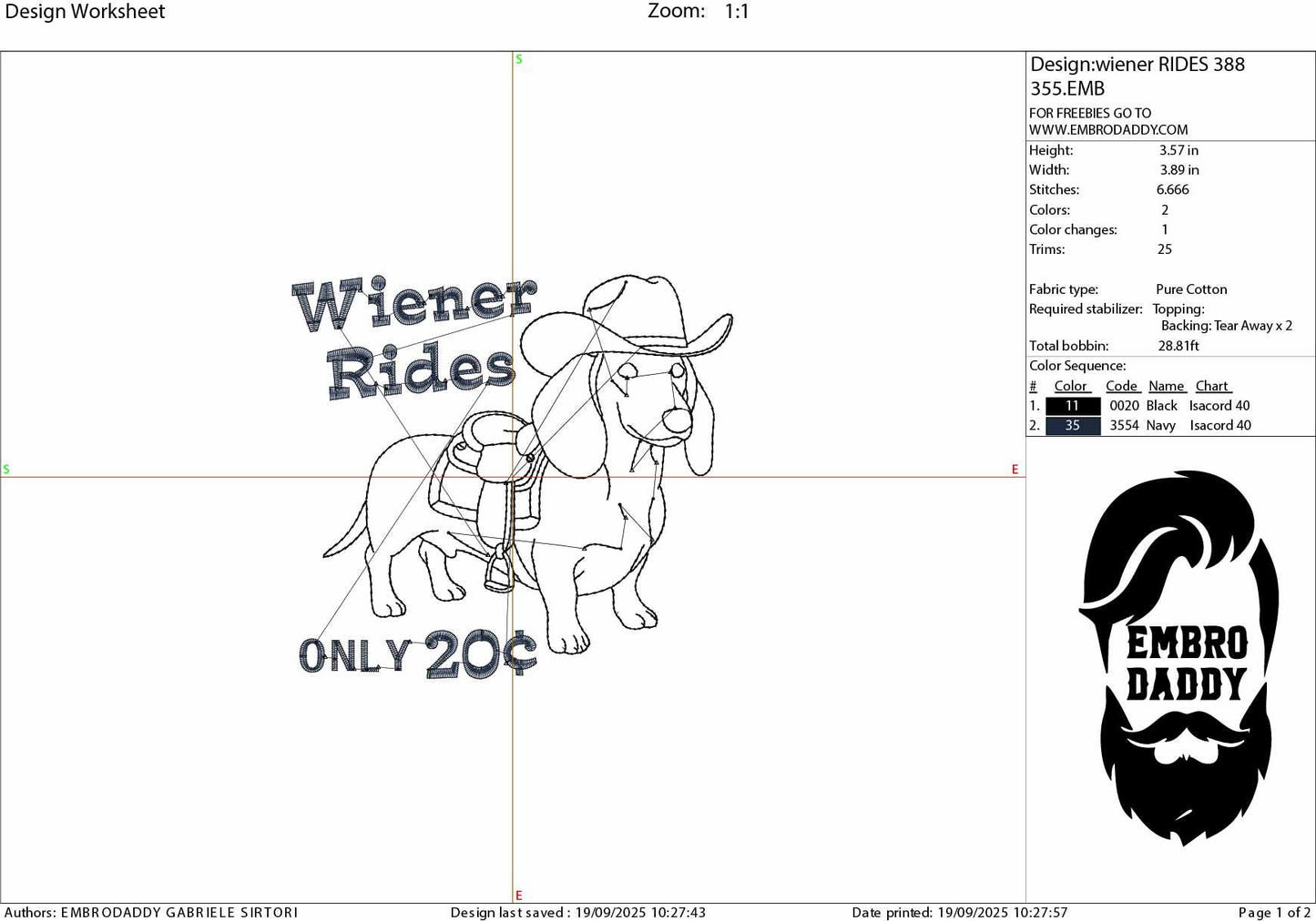 Machine Embroidery files, Wiener Rides, 20 cents, Funny Dog, Adult Joke, Party, Sassy, Sarcastic, PES, xxx, dst, hus & more