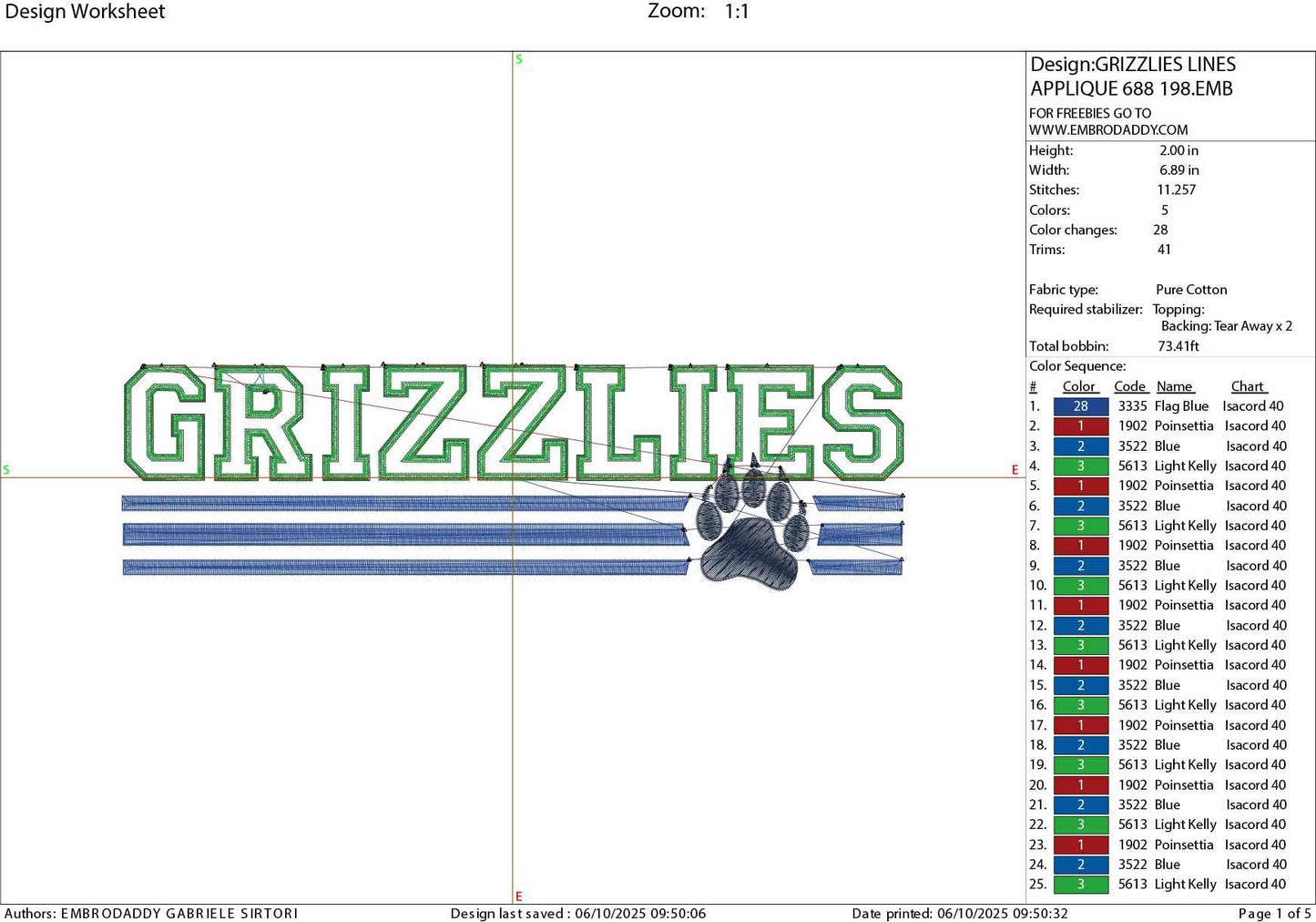 Machine Embroidery files, grizzlies appliqué, sport, PES, xxx, hus & more, fan embroidery files