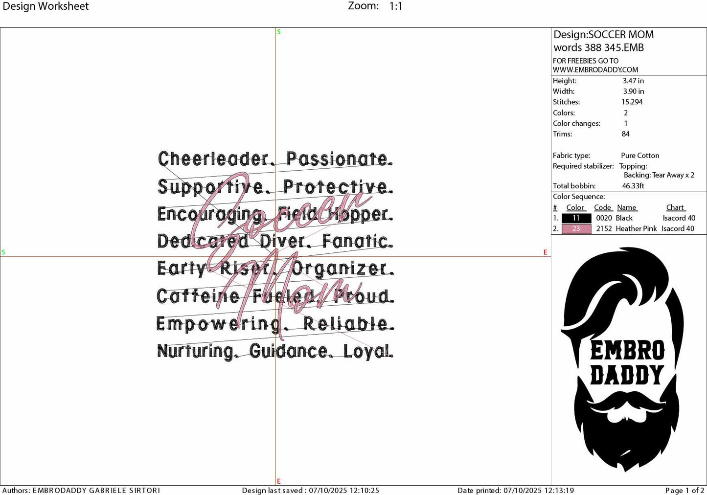 Machine Embroidery files, Soccer Mom, Soccer Mom words, Game Day Vibes, Gift for Soccer, PES, DST, xxx, hus & more