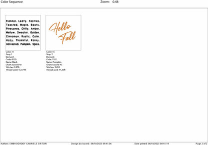 Machine Embroidery files, Hello fall, Fall Words, Cozy Sweaters, Fall, Fall 2026 Season, Fall girly, PES, DST, xxx, hus and more