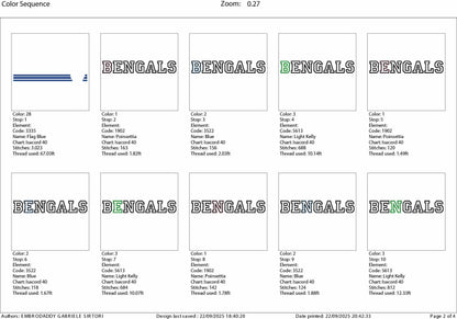 Machine Embroidery files, bengals appliqué, sport, PES, xxx, hus & more, fan embroidery files