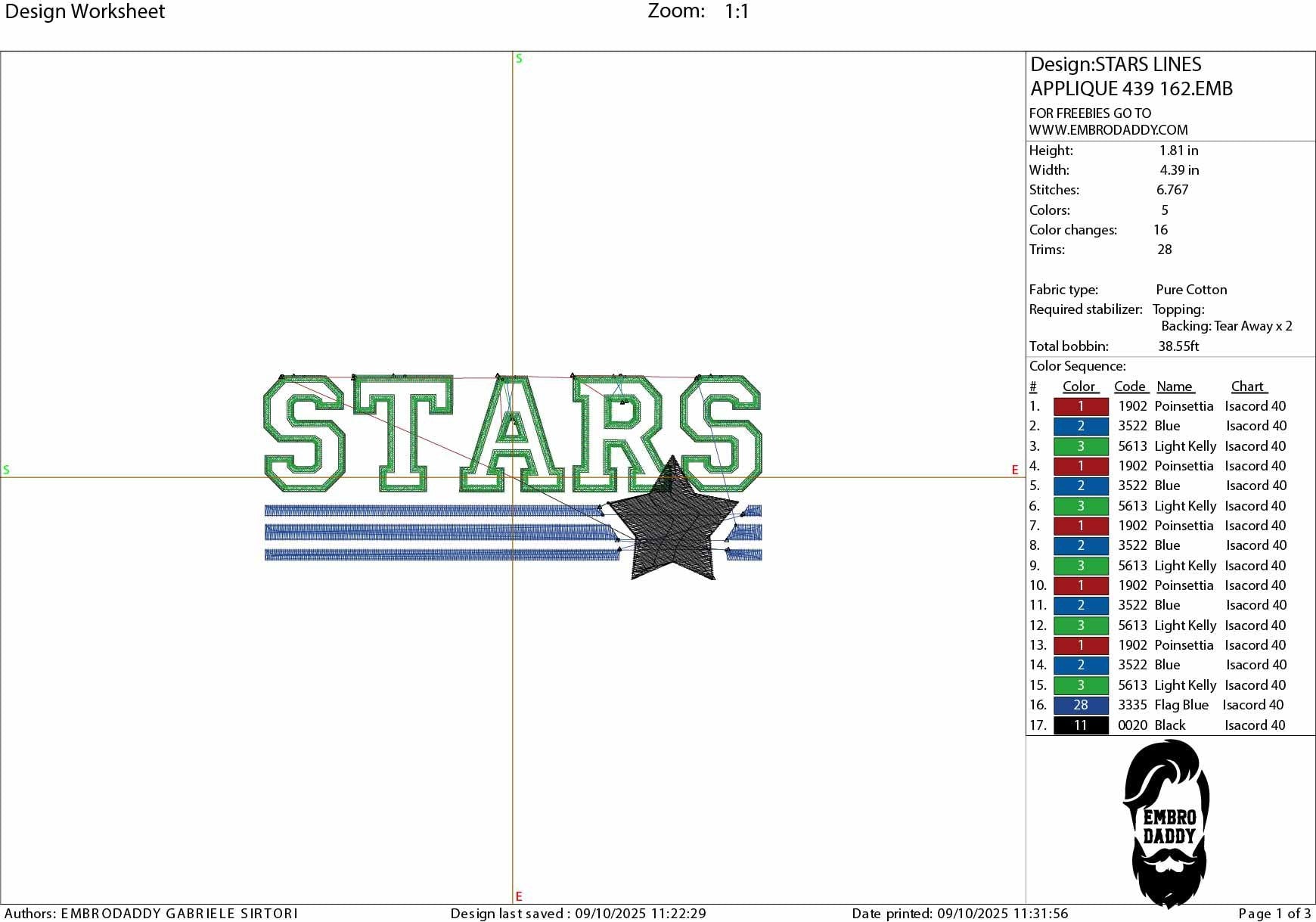 Machine Embroidery files, Stars appliqué, sport, PES, xxx, hus & more, fan embroidery files