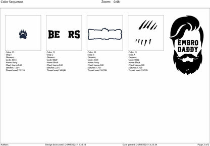 Machine Embroidery files, Bears, Paw, Cheer Mom, School Spirit, Mascot, Cheerleading, PES, xxx, hus & more, fan embroidery files