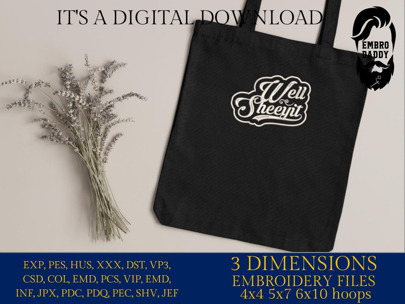 Machine Embroidery files, Well Sheeyit, Funny, Southern, Saying, Western, Country, Adult Sassy Swear, PES, DST, xxx, hus & more