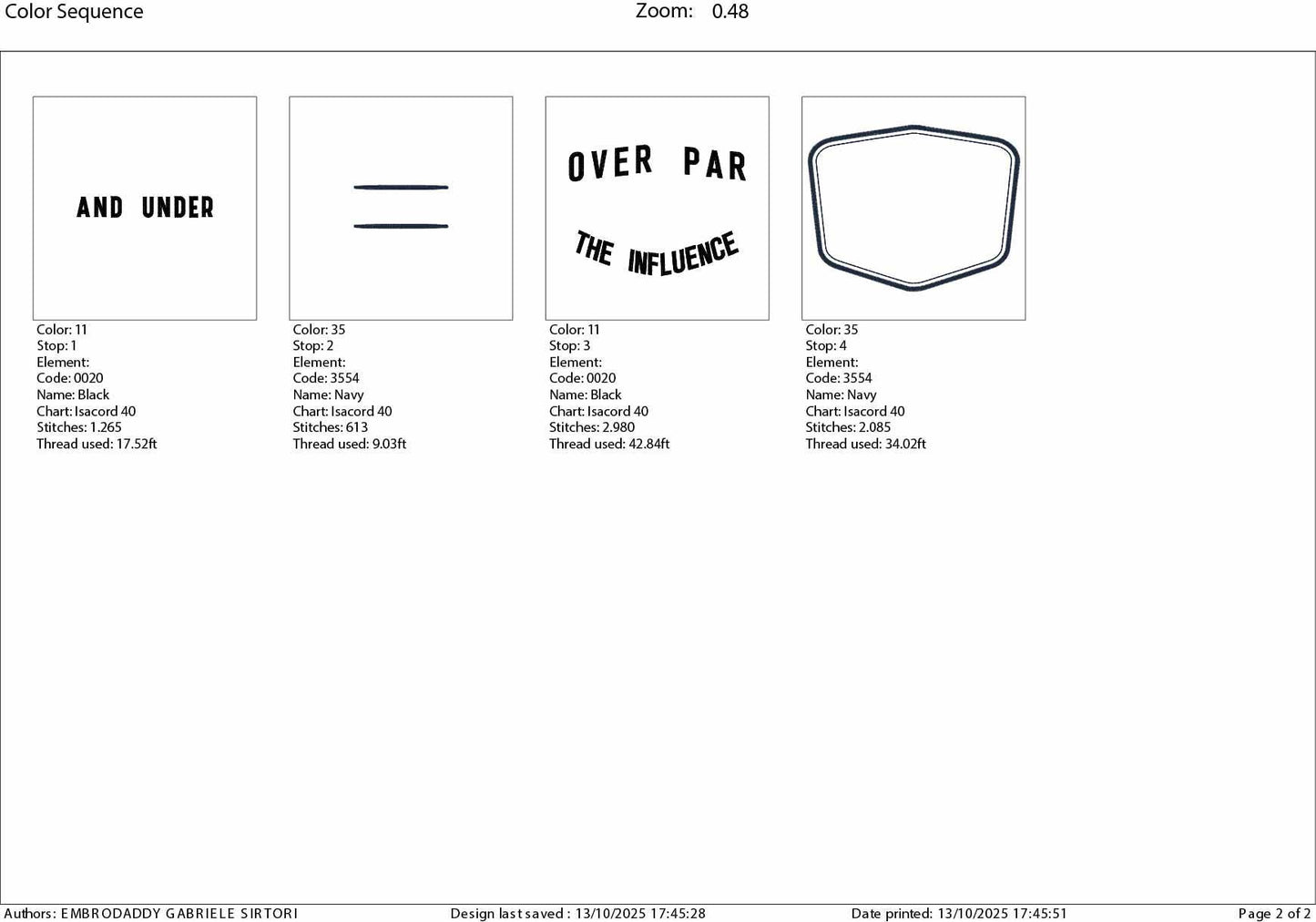 Machine Embroidery files, Over Par and Under the Influence, Golf, Drinking, Funny, Golfing Party, PES, DST, hus & more