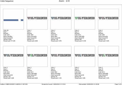 Machine Embroidery files, wolverines appliqué, sport, PES, xxx, hus & more, fan embroidery files