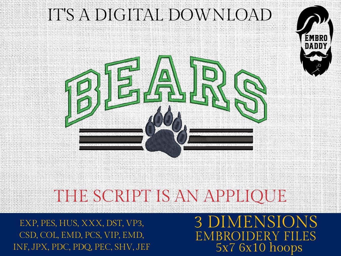 Machine Embroidery files, wolverines appliqué, sport, PES, xxx, hus & more, fan embroidery files