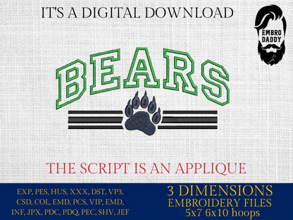 Machine Embroidery files, wolverines appliqué, sport, PES, xxx, hus & more, fan embroidery files