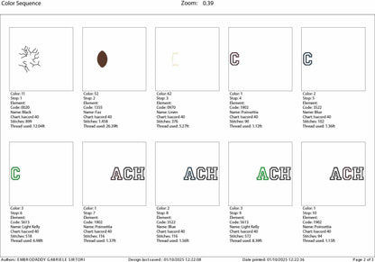 Machine Embroidery files, coach appliqué, sport, PES, xxx, hus & more, fan embroidery files