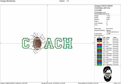 Machine Embroidery files, coach appliqué, sport, PES, xxx, hus & more, fan embroidery files